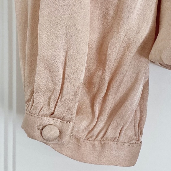 Zara Long Sleeve Silky Wrap Blouse - Medium - Picture 4 of 5